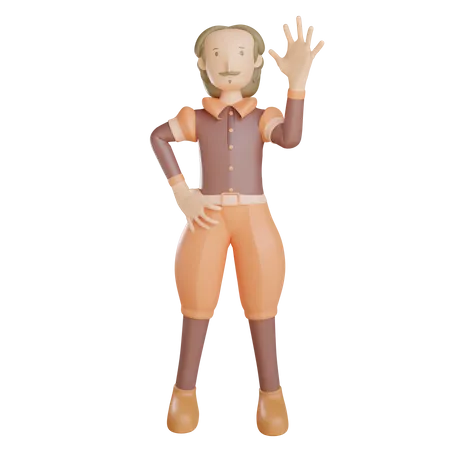 Geste akzeptieren  3D Illustration