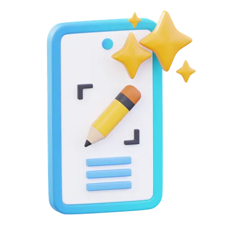 AL-betriebener Notizassistent  3D Icon