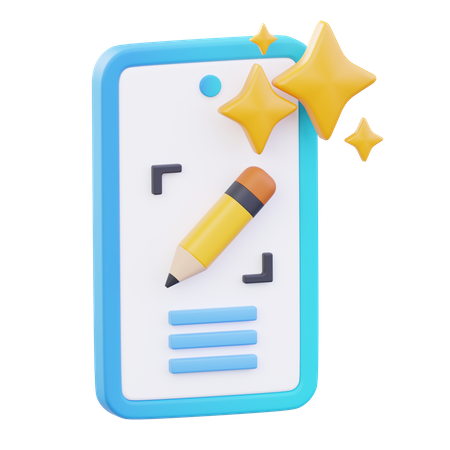 Al Powered Note Assist  3D Icon