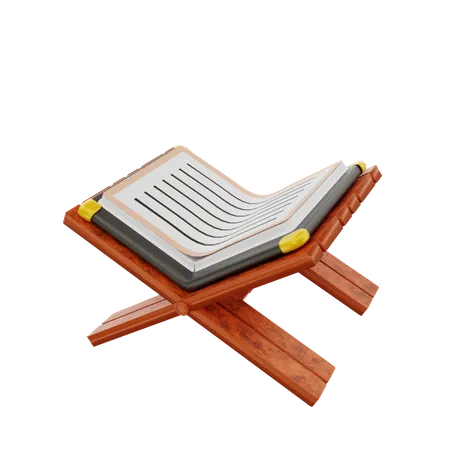 3 D Islamic Opened Quran Book Icon Illustration Object 3D Icon