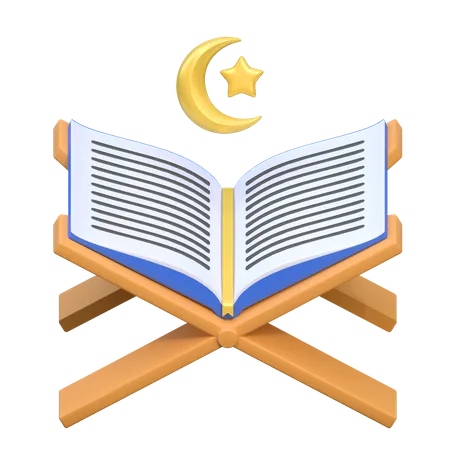 Ramadan Reading Quran Icon Ramadan 3 D Illustration 3D Icon