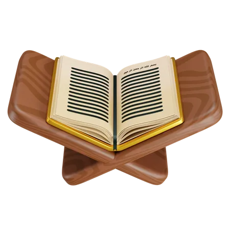 Ramadan 3 D Icon Style Holy Quran With Stand 3D Icon
