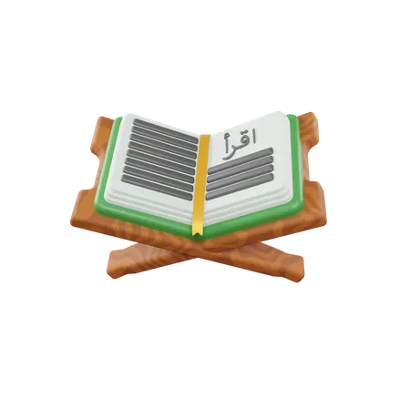 Al Quran Book Read  3D Illustration