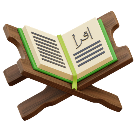 Al Quran Buch lesen  3D Illustration