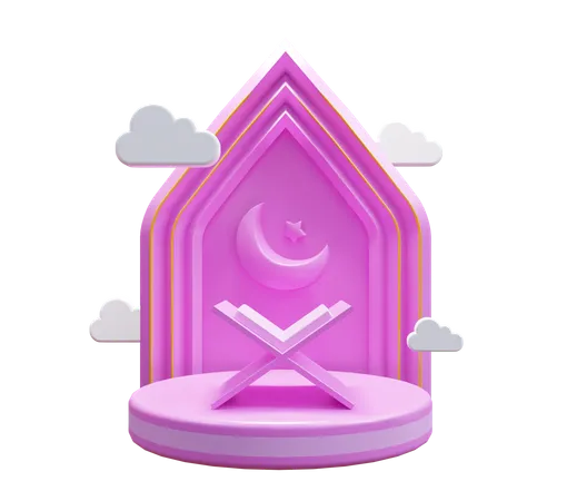 Al Quran Podium  3D Icon