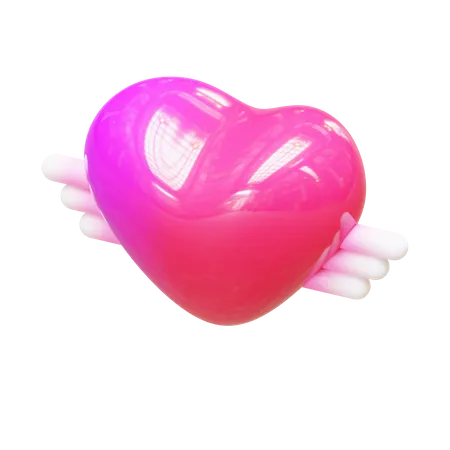 Ala corazon  3D Icon