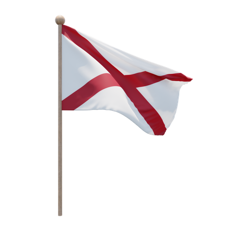 Alabama Flagpole  3D Icon