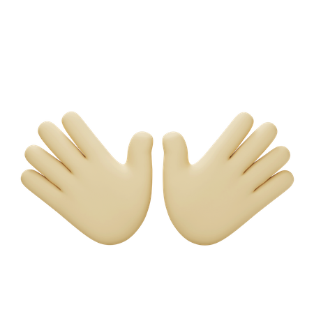 Alabar gesto de dos manos  3D Icon