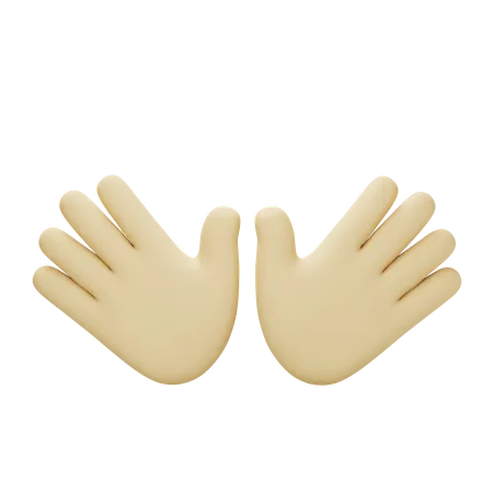 Alabar gesto de dos manos  3D Icon