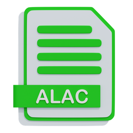 Alac 파일  3D Icon