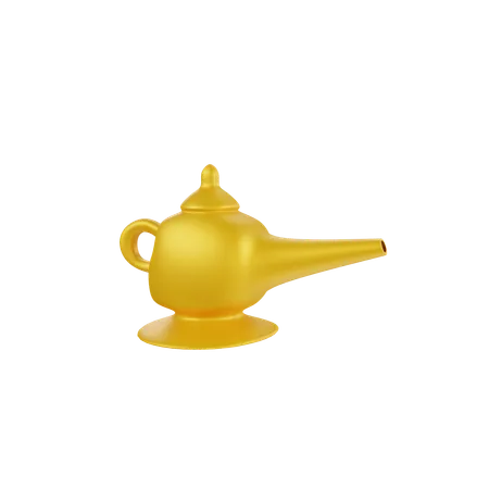 Aladdin Gold Lamp  3D Icon