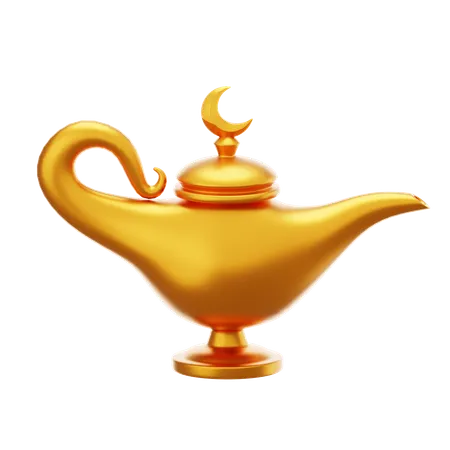 Aladdin Gold Lamp  3D Icon