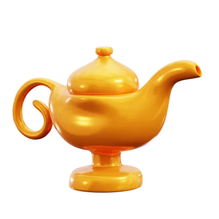 Aladdin Gold Lamp  3D Icon