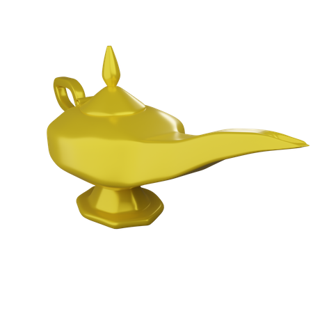 Aladdin Lamp Illustration  3D Icon