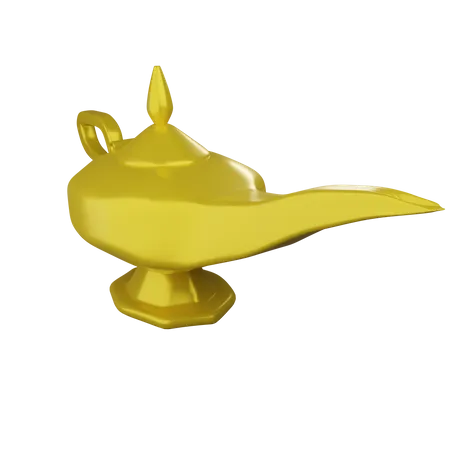 Aladdin Lamp Illustration  3D Icon
