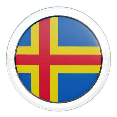 Aland Flag  3D Icon