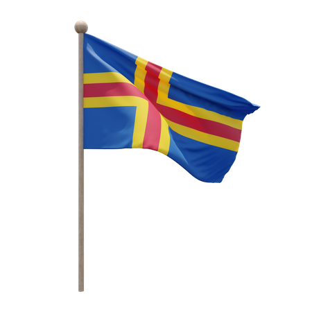 Aland Flag Pole  3D Icon