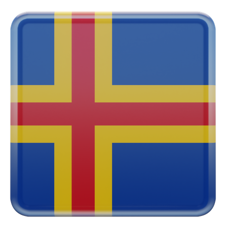 Aland Square Flag  3D Icon