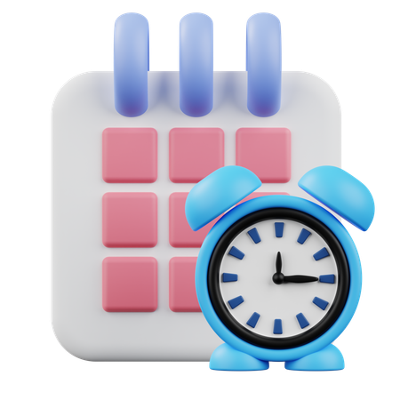 Alarm Calendar  3D Icon