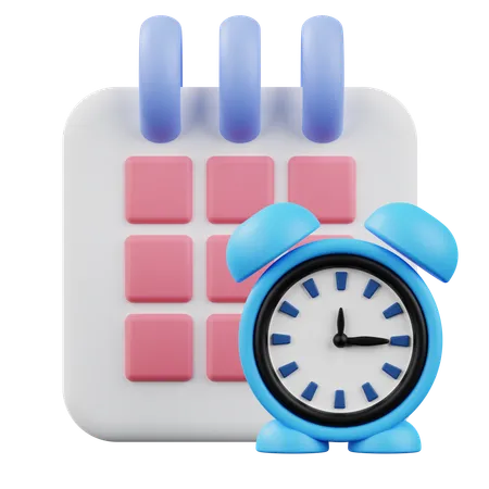 Alarm Calendar  3D Icon