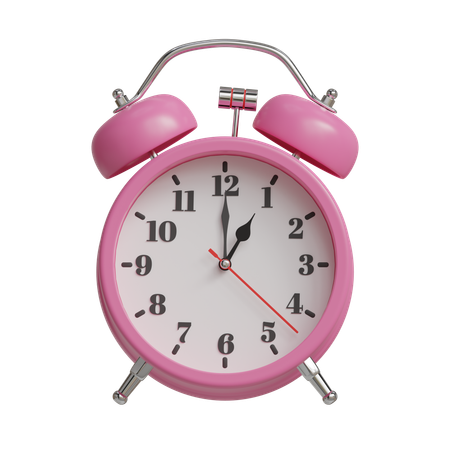 Alarm clock 1 o clock  3D Icon