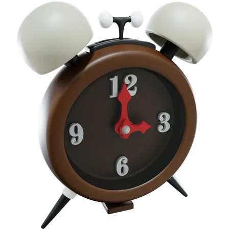 3 D Alarm Clock With Isolated Background 3D Icon