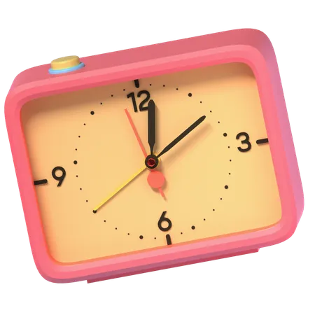 Alarm Clock Illustration In 3 D Design 3D Icon