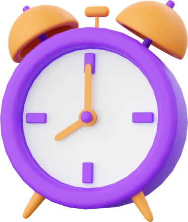 Alarm Clock 3 D Illustration Elements Of School Supplies 3D Icon