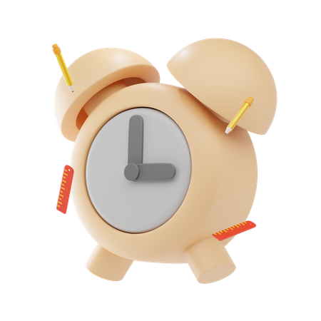 目覚まし時計  3D Icon
