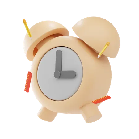 目覚まし時計  3D Icon