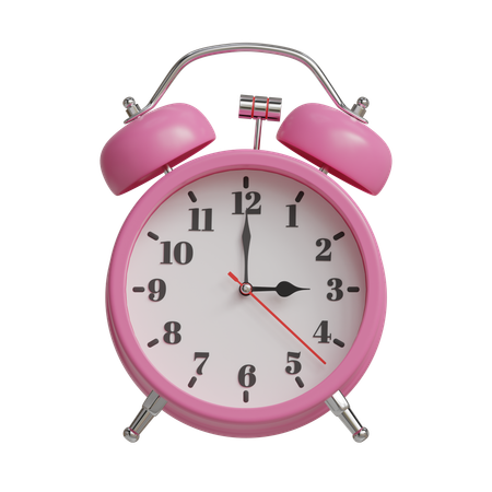 Alarm clock 3 o clock  3D Icon