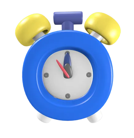 3 D Rendering Of New Year Icon Alarm Clock Blue 3D Illustration
