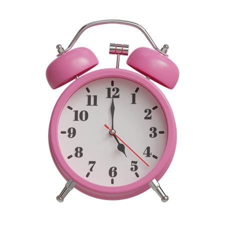 Alarm clock 5 o clock  3D Icon