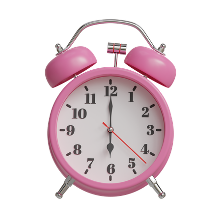 Alarm clock 6 o clock  3D Icon