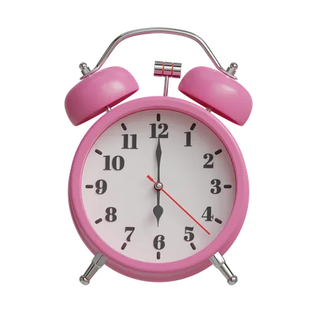 Alarm clock 6 o clock  3D Icon