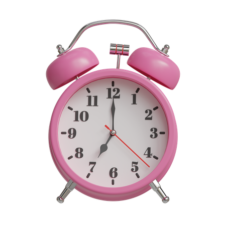 Alarm clock 7 o clock  3D Icon