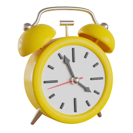 Alarm Clock Isolated On Yellow 3D Icon