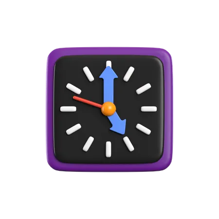 3 D Rendering Clock Application Icon 3D Icon