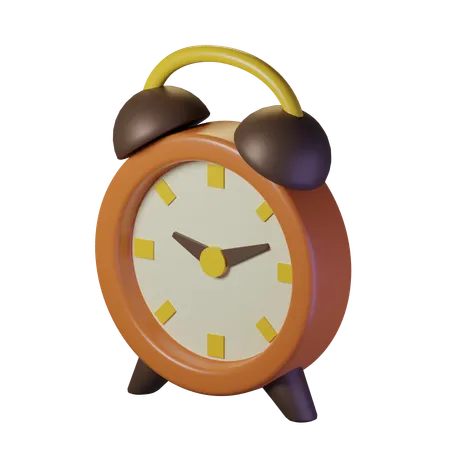 Retro Alarm Clock On Transparent Background 3 D Illustration High Resolution 3D Icon