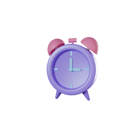 3 D Simple Alarm Clock Icon 3D Icon