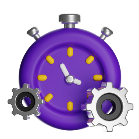 Alarm Clock Mechanism  3D Icon