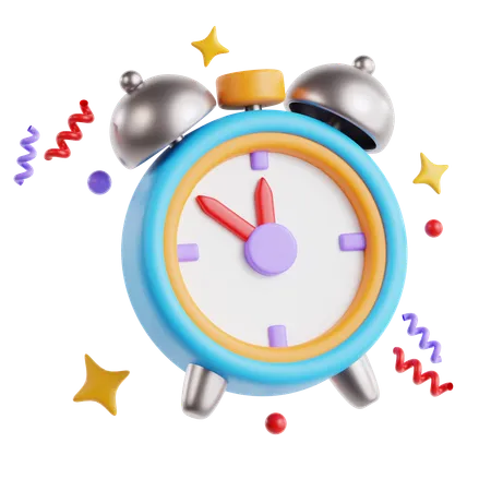 Alarm Clock New Year  3D Icon