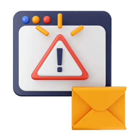 Warn-E-Mail-Nachricht  3D Icon