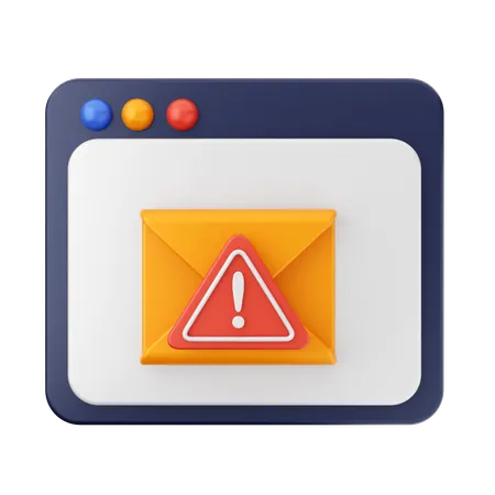 Warn-E-Mail-Nachricht  3D Icon