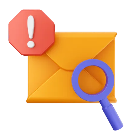 Warn-E-Mail-Nachricht  3D Icon