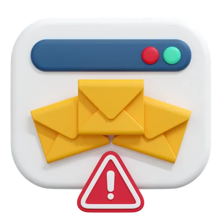 Warn-E-Mail-Nachricht  3D Icon