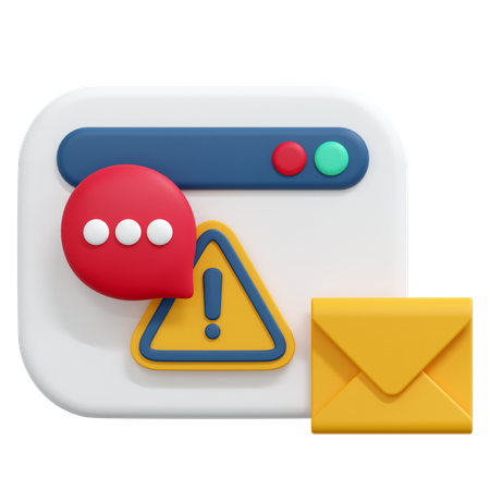 Warn-E-Mail-Nachricht  3D Icon