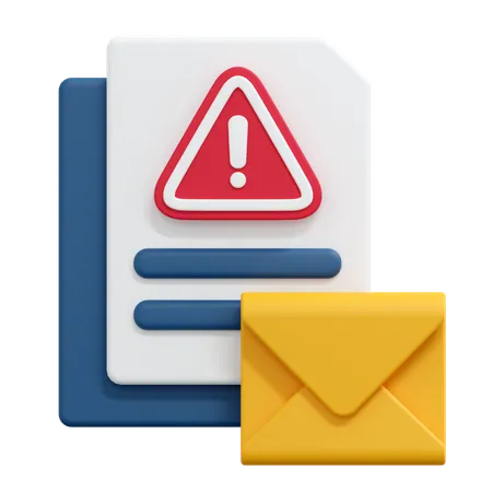 Warn-E-Mail-Nachricht  3D Icon