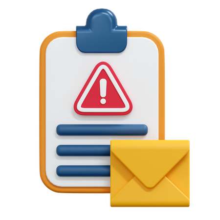 Warn-E-Mail-Nachricht  3D Icon