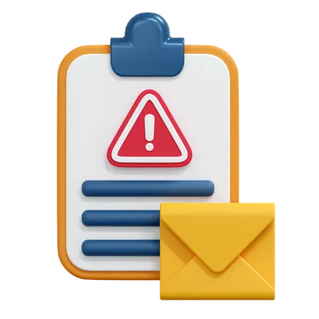 Warn-E-Mail-Nachricht  3D Icon